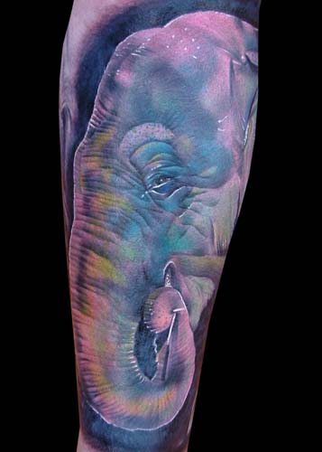 Tattoos - Collaborative tattoos - Elephant colab
